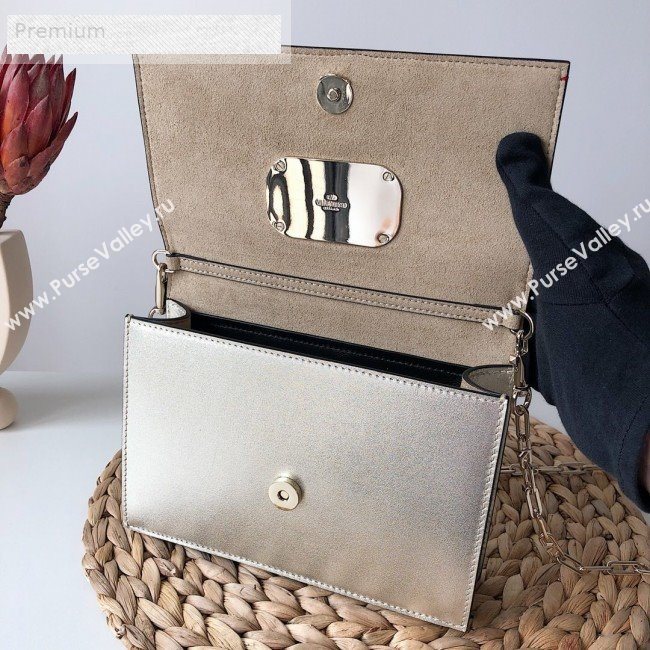 Valentino Small Metallic Calfskin VCASE Chain Shoulder Bag Gold 2019 (JJ3-9071510)