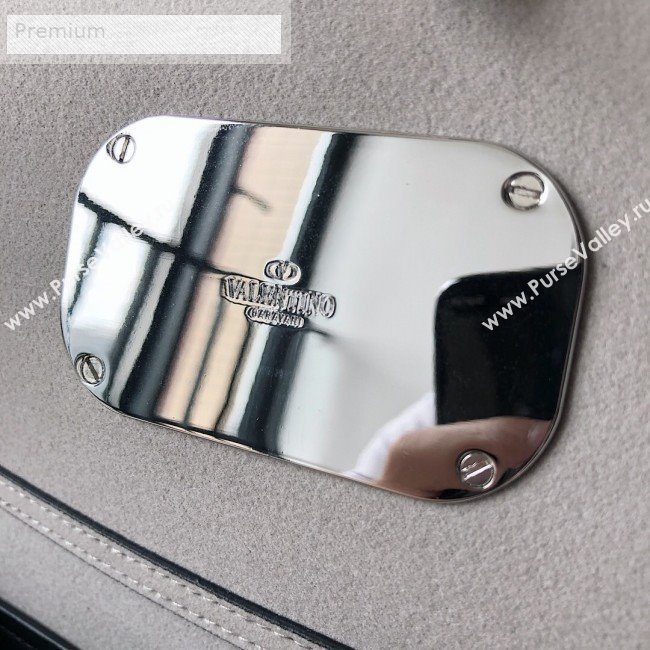 Valentino Small Metallic Calfskin VCASE Chain Shoulder Bag Silver 2019 (JJ3-9071511)