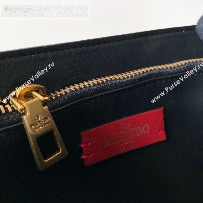 Valentino Small VRing Grainy Calfskin Chain Shoulder Bag Pink 2019 (JJ3-9071512)