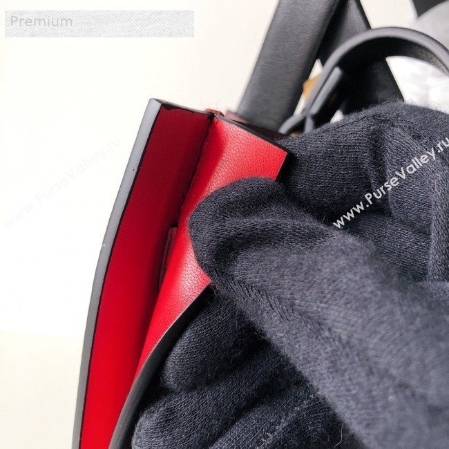 Valentino Small VCASE Grainy Calfskin Shopping Tote Bag Burgundy 2019 (JJ3-9071516)