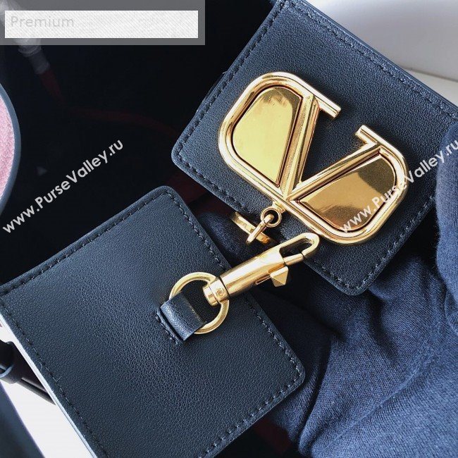 Valentino Large VCASE Grainy Calfskin Shopping Tote Bag Burgundy 2019 (JJ3-9071517)