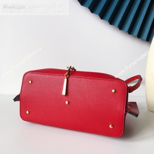 Valentino Small VCASE Grainy Calfskin Shopping Tote Bag Red 2019 (JJ3-9071518)