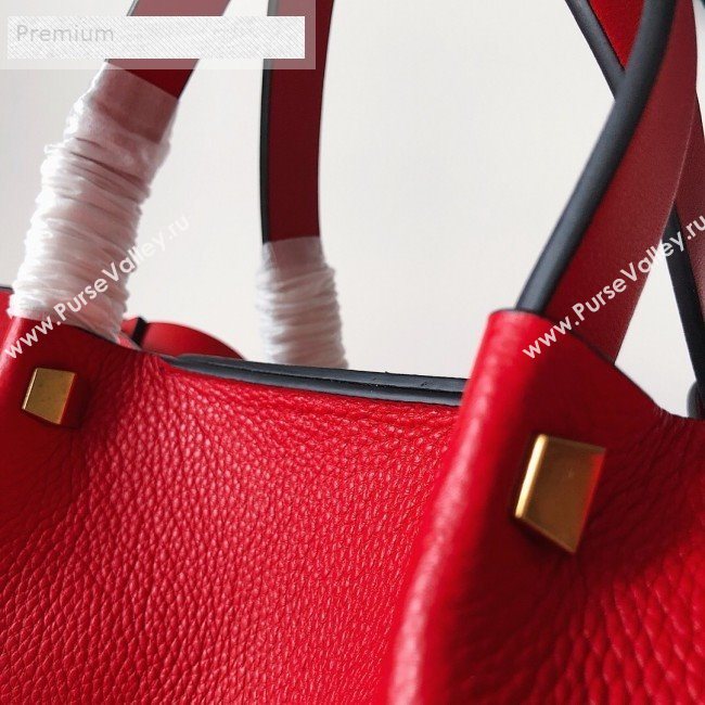 Valentino Large VCASE Grainy Calfskin Shopping Tote Bag Red 2019 (JJ3-9071519)