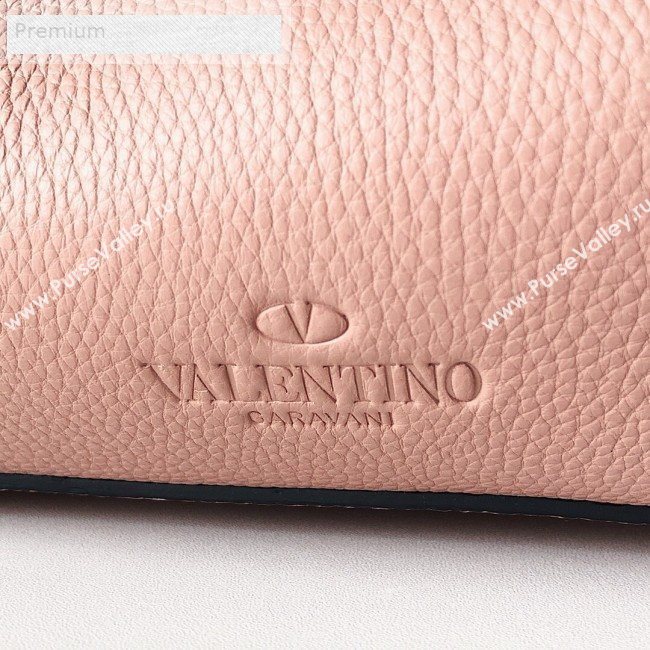 Valentino Large VCASE Grainy Calfskin Shopping Tote Bag Light Pink 2019 (JJ3-9071521)