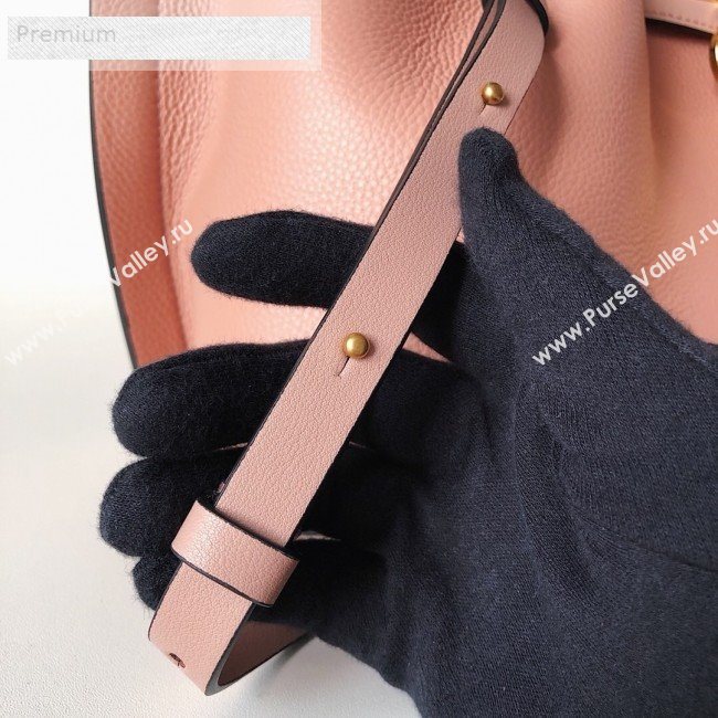 Valentino Large VCASE Grainy Calfskin Shopping Tote Bag Light Pink 2019 (JJ3-9071521)