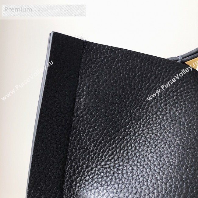 Valentino Large VCASE Grainy Calfskin Shopping Tote Bag Black 2019 (JJ3-9071523)