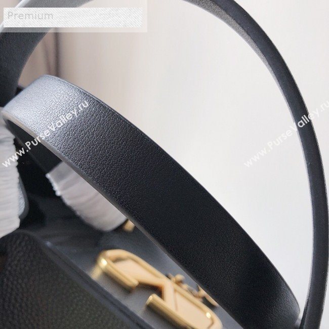 Valentino Large VCASE Grainy Calfskin Shopping Tote Bag Black 2019 (JJ3-9071523)