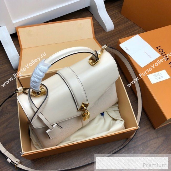Louis Vuitton Padlock Rose des Vents PM Top Handle Bag M53822 Creme White 2019 (LVSJ-9052123)