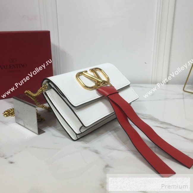 Valentino VRing Chain Flap Shoulder Bag White 2019 (XYD-9052140)