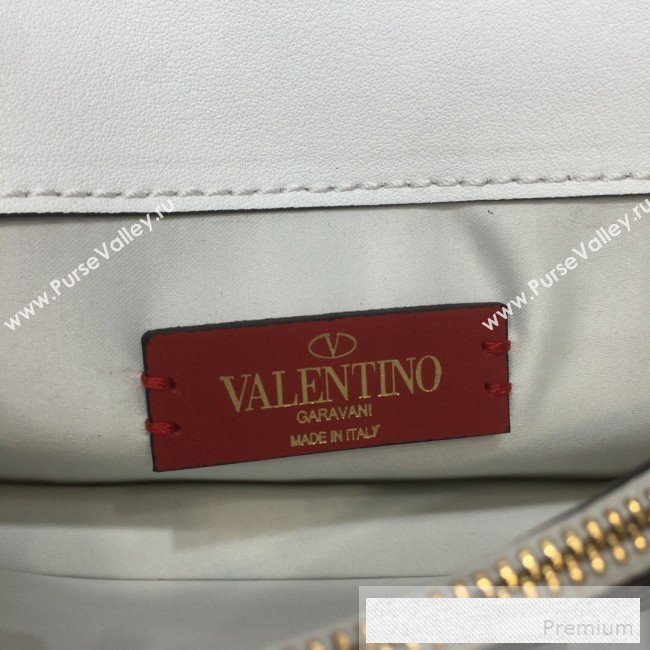 Valentino VRing Chain Flap Shoulder Bag White 2019 (XYD-9052140)