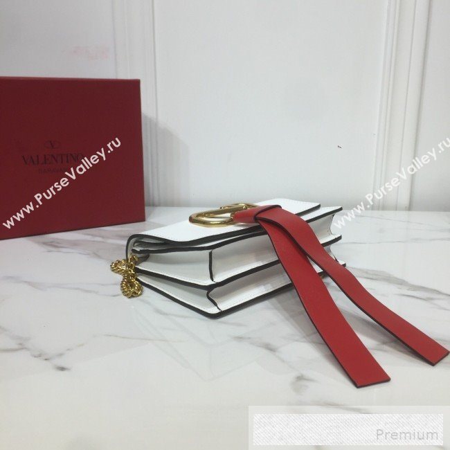 Valentino VRing Chain Flap Shoulder Bag White 2019 (XYD-9052140)