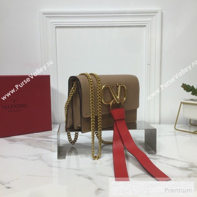 Valentino VRing Chain Flap Shoulder Bag Brown 2019 (XYD-9052141)