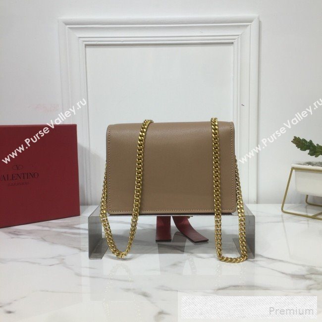 Valentino VRing Chain Flap Shoulder Bag Brown 2019 (XYD-9052141)