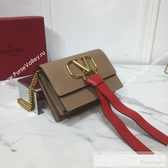 Valentino VRing Chain Flap Shoulder Bag Brown 2019 (XYD-9052141)