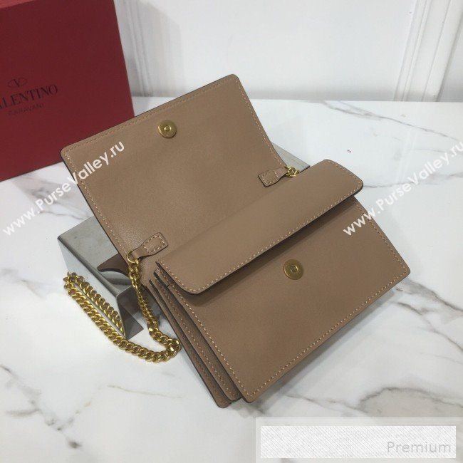Valentino VRing Chain Flap Shoulder Bag Brown 2019 (XYD-9052141)