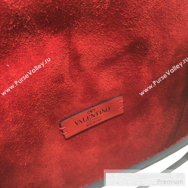 Valentino Medium Goatskin VRing Crossbody Bag White 2019 (XYD-9052144)