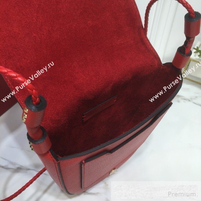 Valentino Medium Goatskin VRing Crossbody Bag Red 2019 (XYD-9052145)