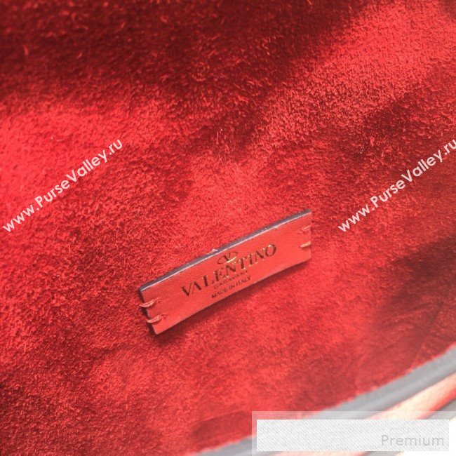 Valentino Medium Goatskin VRing Crossbody Bag Red 2019 (XYD-9052145)