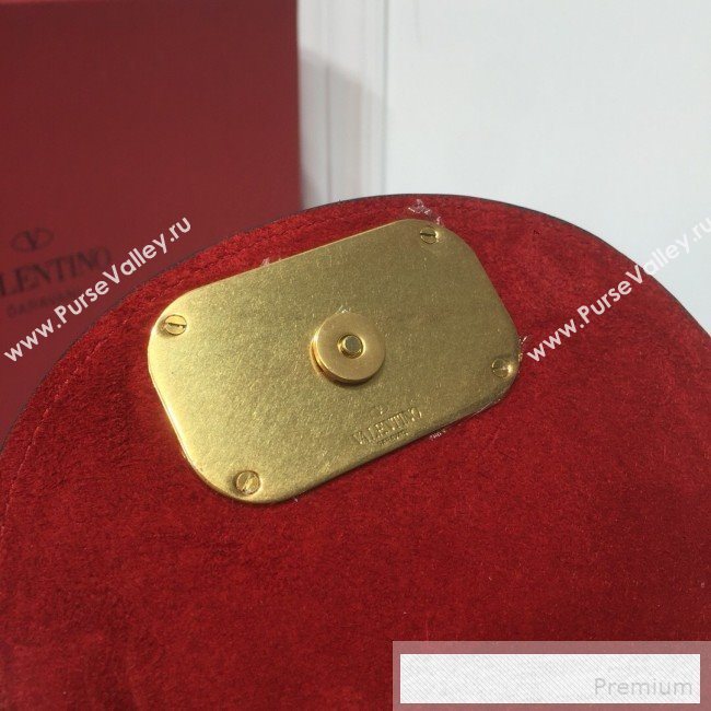 Valentino Medium Goatskin VRing Crossbody Bag Black 2019 (XYD-9052146)