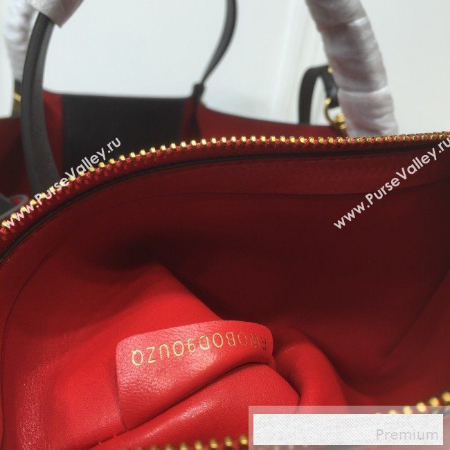 Valentino Large Giant V Logo Shopping Tote Bag Black/White 2019 (XYD-9052148)