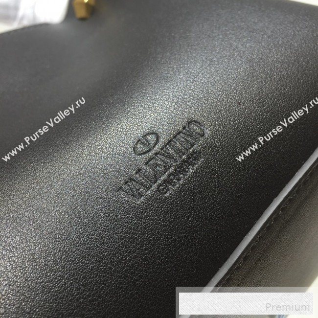 Valentino Small Giant V Logo Shopping Tote Bag Black/White 2019 (XYD-9052147)