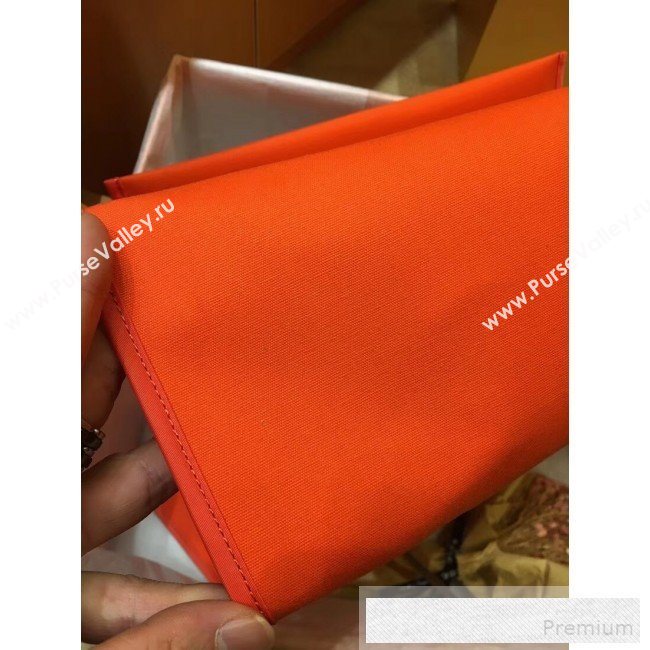 Hermes Original Leather And Canvas Large Herbag Handbag 39cm Orange/Light Coffee 2019 (DB-9052370)