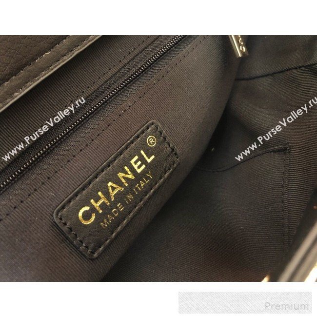 Chanel Patchwork Quilted Leather CC Shopping Tote Bag Black 2019 (YD-9052067)