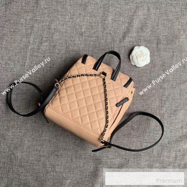 Chanel Grained Calfskin CC Filigree Backpack A57090 Nude 2019 (SSZ-9052084)