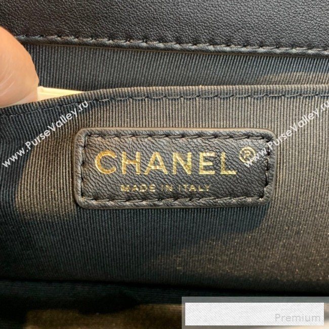 Chanel Quilted Leather Leboy Flap Top Handle Bag AS0136 Black 2019 (SSZ-9052104)