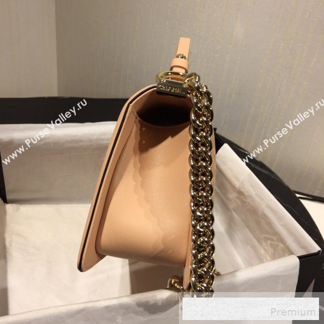 Chanel Quilted Calfskin Flap Top Handle Bag with Contrasting Trim Nude 2019 (FM-9052921)