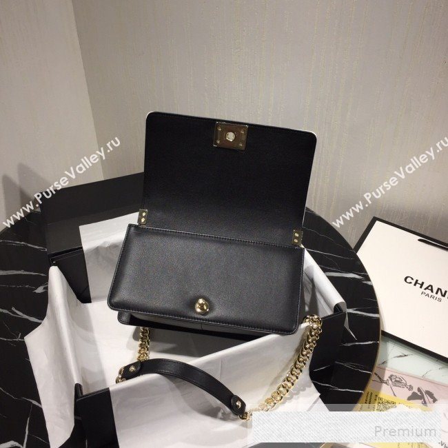 Chanel Quilted Calfskin Flap Top Handle Bag with Contrasting Trim Black 2019 (FM-9052922)