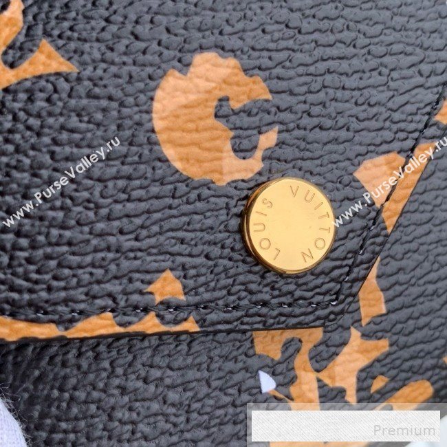 Louis Vuitton Animal Print Giant Monogram Zippy Zoe Short Wallet M62933 Black (KD-9052937)