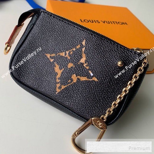 Louis Vuitton Animal Print Giant Monogram Micro Pochette Accessoires Pouch M67579 Black (KD-9052940)