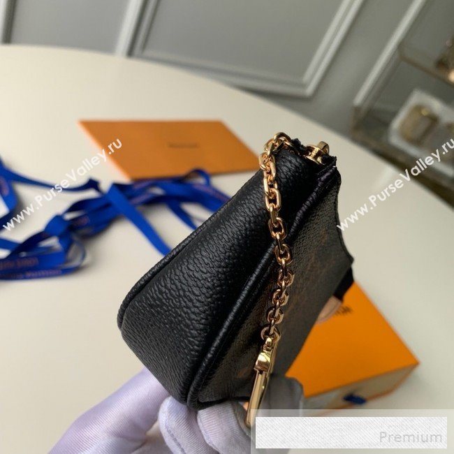 Louis Vuitton Animal Print Giant Monogram Micro Pochette Accessoires Pouch M67579 Black (KD-9052940)