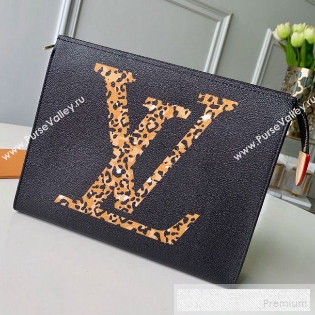 Louis Vuitton Animal Print Giant Monogram Toiletry Pouch 26 M47542 Black 2019 (KD-9052942)