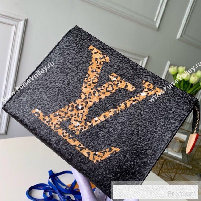 Louis Vuitton Animal Print Giant Monogram Toiletry Pouch 26 M47542 Black 2019 (KD-9052942)