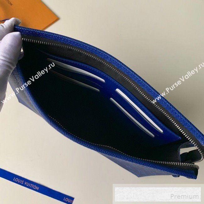Louis Vuitton Monogram Pochette Voyage MM Pouch M61692 Blue 2019 (KD-9052951)