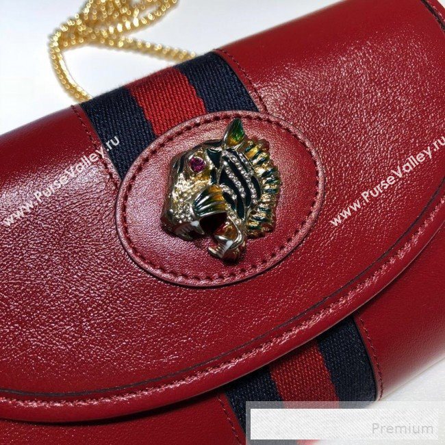 Gucci Leather Rajah Mini Shoulder Bag 573797 Red 2019 (DLH-9052960)