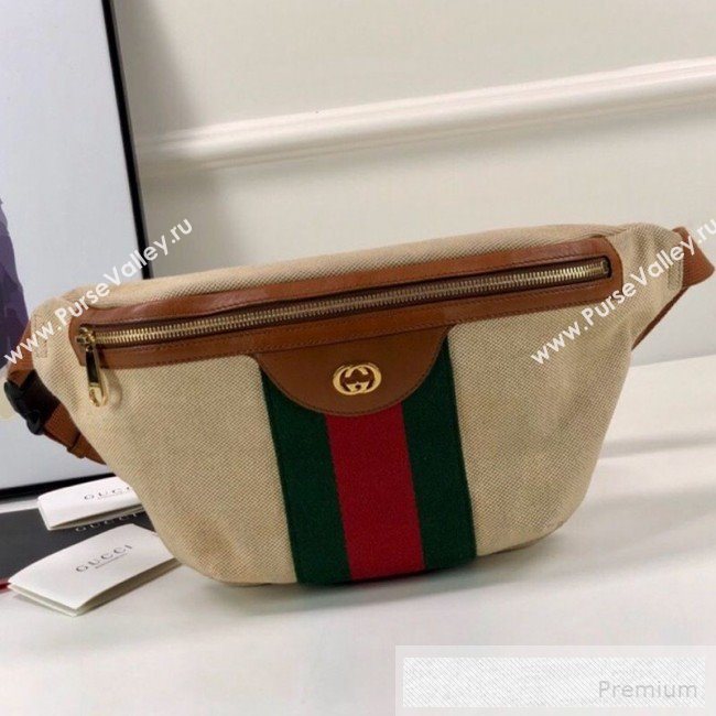 Gucci Beige Vintage Canvas Belt Bag 575082 2019 (DLH-9052963)