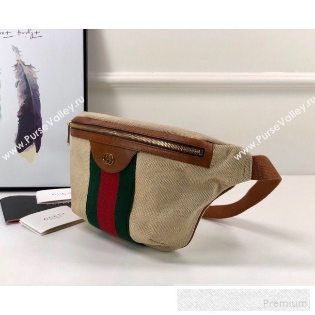 Gucci Beige Vintage Canvas Belt Bag 575082 2019 (DLH-9052963)