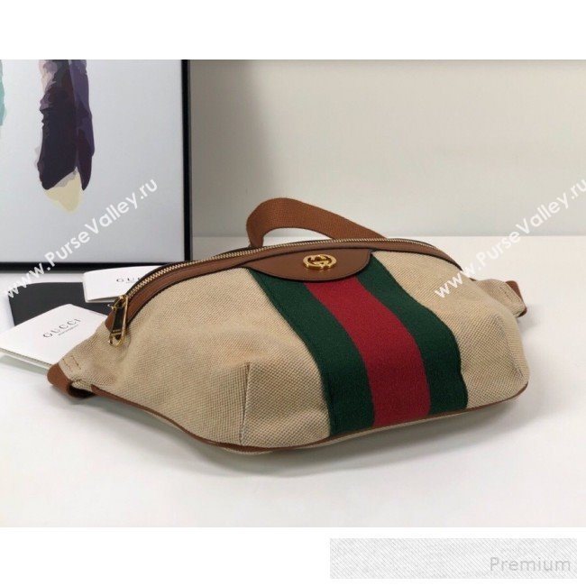 Gucci Beige Vintage Canvas Belt Bag 575082 2019 (DLH-9052963)