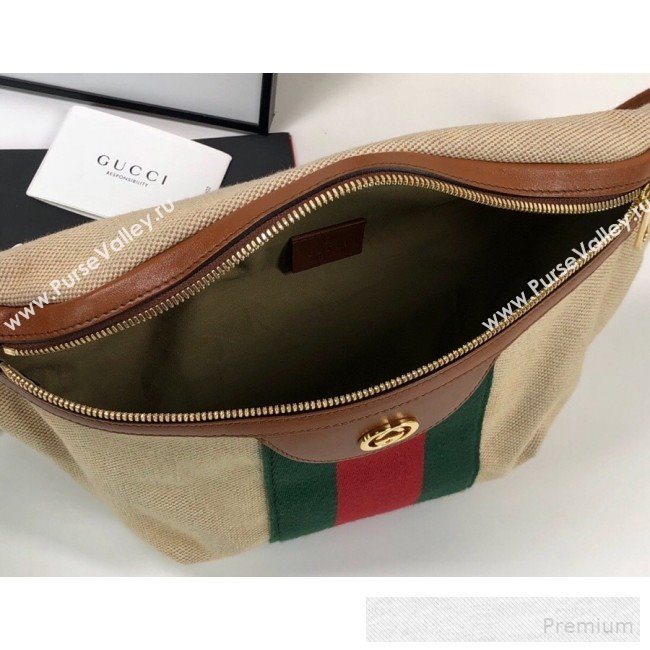 Gucci Beige Vintage Canvas Belt Bag 575082 2019 (DLH-9052963)