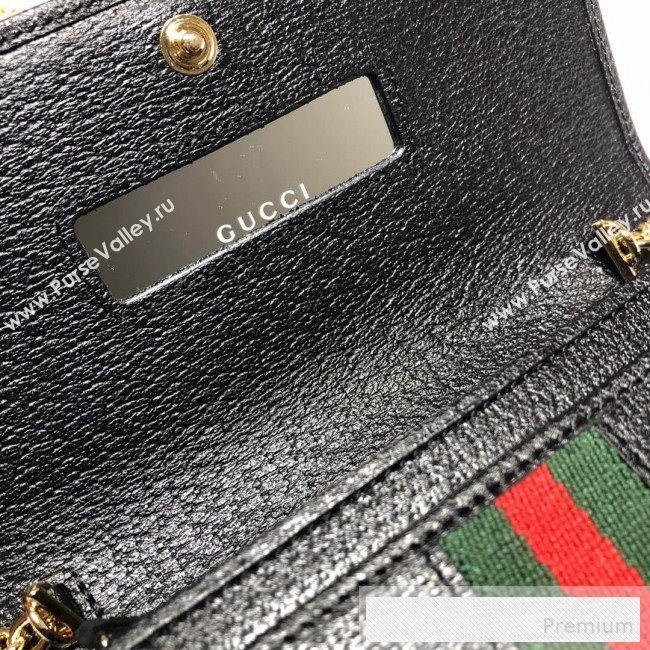 Gucci Ophidia Leather Chain Wallet 546592 Black 2019 (MHJ-9053003)