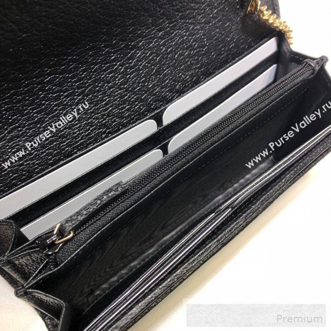 Gucci Ophidia Leather Chain Wallet 546592 Black 2019 (MHJ-9053003)