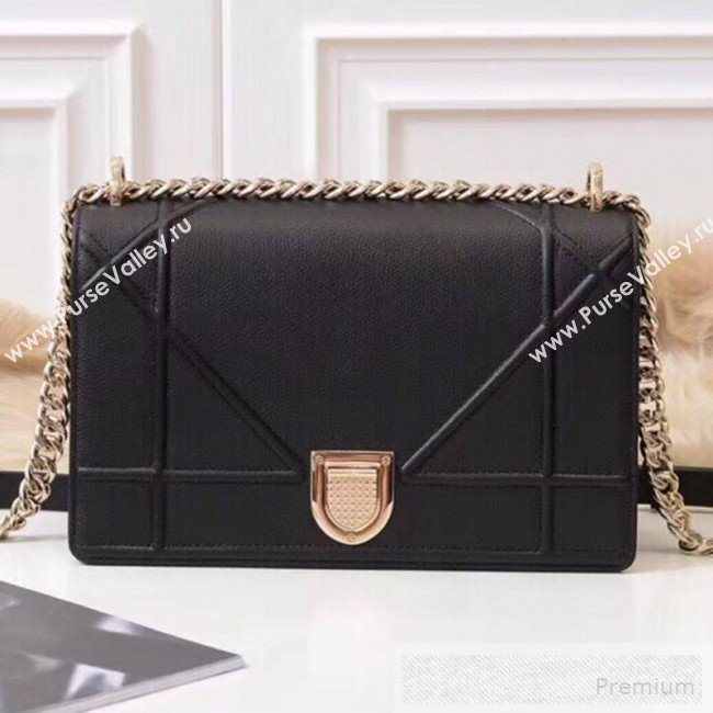 Dior Diorama Flap Shoulder Bag in Grained Cannage Leather Black 2019 (XYD-9053008)