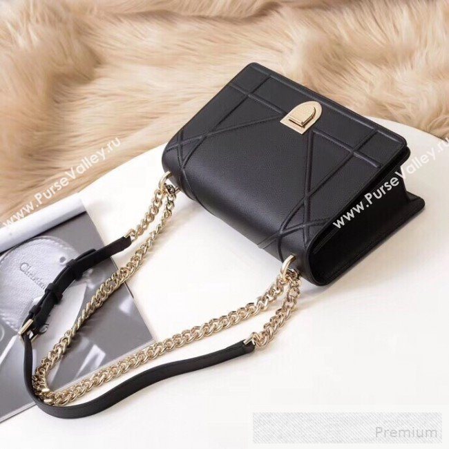 Dior Diorama Flap Shoulder Bag in Grained Cannage Leather Black 2019 (XYD-9053008)