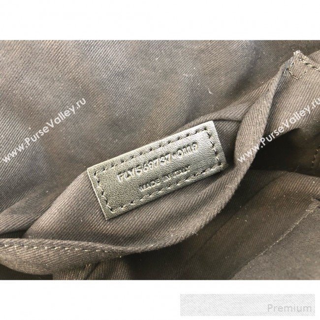 Saint Laurent Classic Monogram Belt Bag in Grain Leather 589959 Black/Gold 2019 (KTS-9053128)