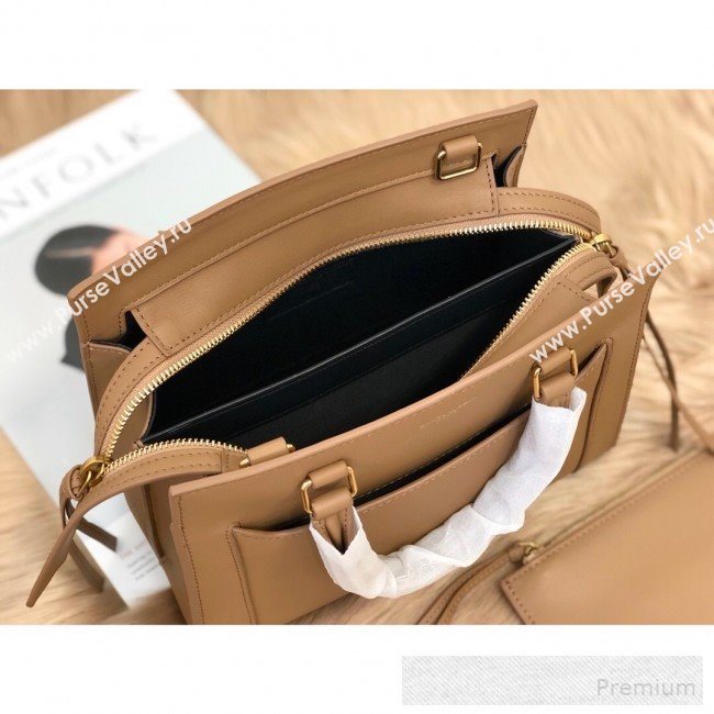 Saint Laurent East Side Small Tote Bag in Smooth Leather 554116 Sand Brown 2019 (KTS-9053129)