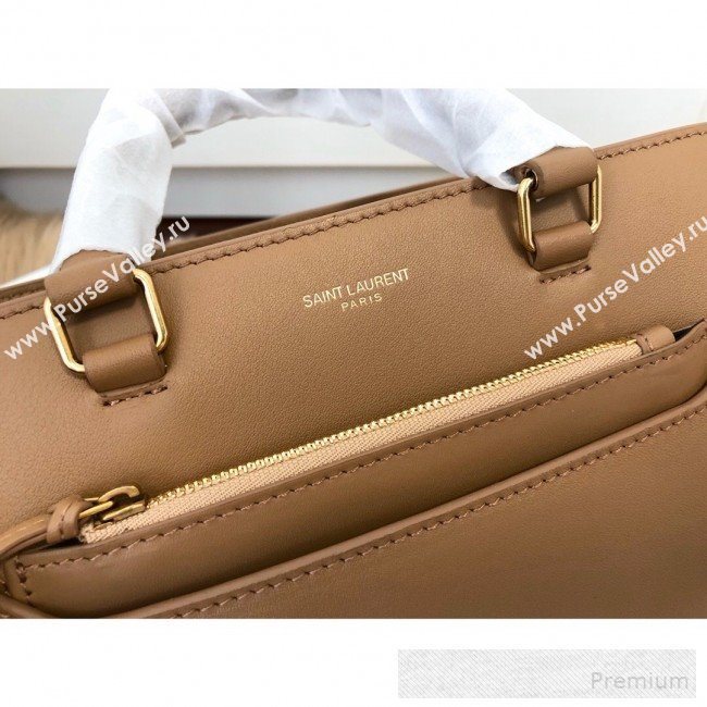 Saint Laurent East Side Small Tote Bag in Smooth Leather 554116 Sand Brown 2019 (KTS-9053129)