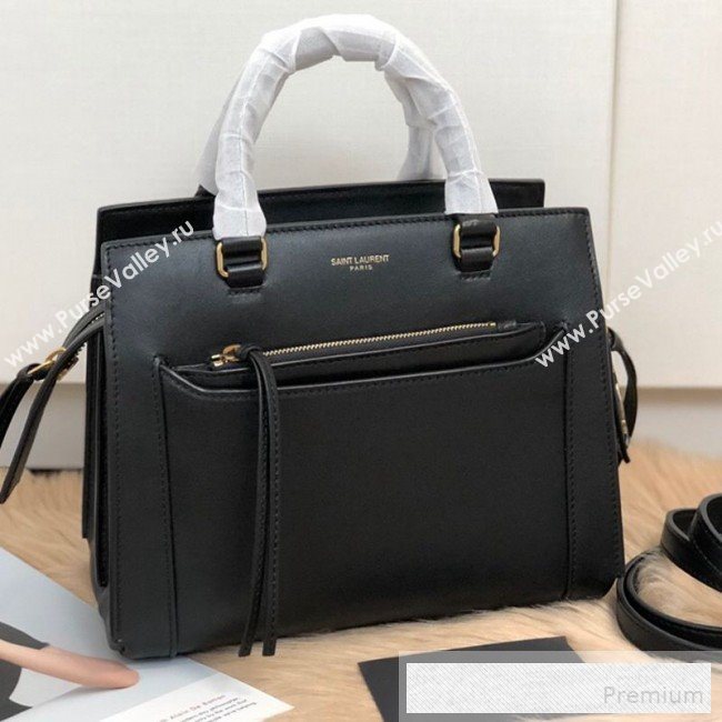 Saint Laurent East Side Small Tote Bag in Smooth Leather 554116 Black 2019 (KTS-9053131)